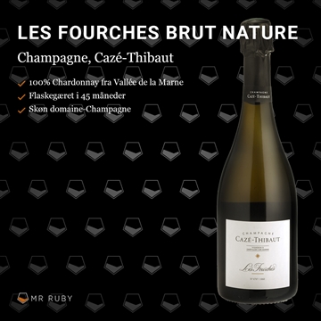 2019 Les Fourches, Brut Nature, Cazé-Thibaut, Champagne, Frankrig